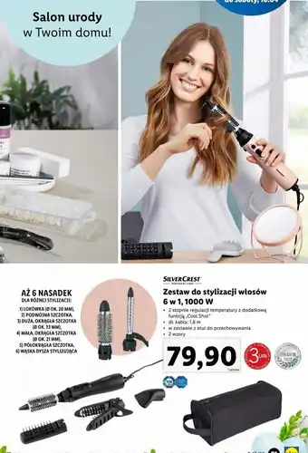 Lidl Zestaw do stylizacji włosów 6 w 1, 1000 W oferta