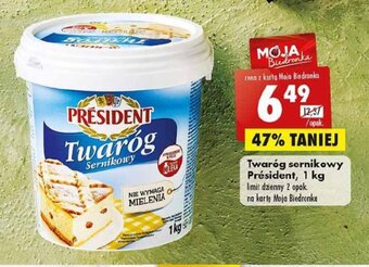 Biedronka Twaróg sernikowy President 1kg oferta