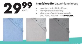 Biedronka Prześcieradło bawełniane jersey oferta