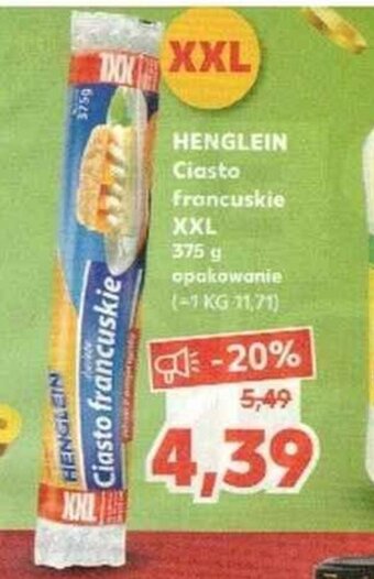 Kaufland Henglein Ciasto francuskie XXL 375g oferta