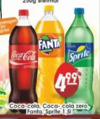 Delikatesy Paleo Coca-Cola, Coca-Cola zero, Fanta, Sprite 1,5l oferta