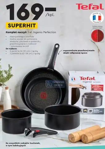 Biedronka Tefal komplet naczyń 3el. Ingenio Perfection oferta