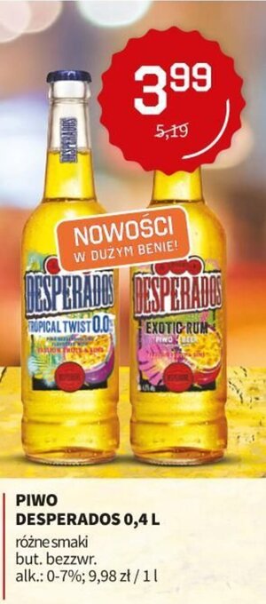 Duży Ben Piwo Desperados 0,4l oferta