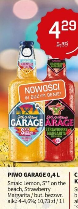 Duży Ben Piwo Garage 0,4l oferta