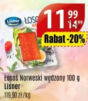 API MARKET Łosoś Norweski  wędzony 100g Lisner oferta