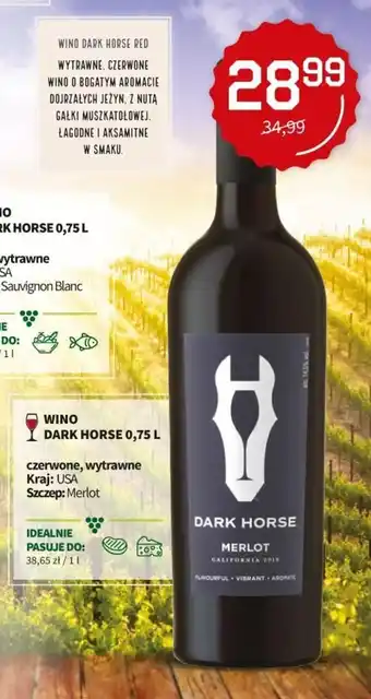 Duży Ben Wino Dark Horse 0,75l oferta