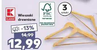 Kaufland Wieszaki drewniane 45 x 23 x 1.2 cm oferta