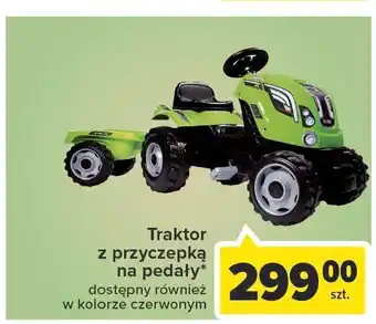 Carrefour Traktor na pedały z przyczepą oferta