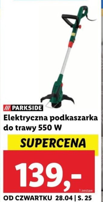 Lidl Elektryczna podkaszarka do trawy 550W oferta