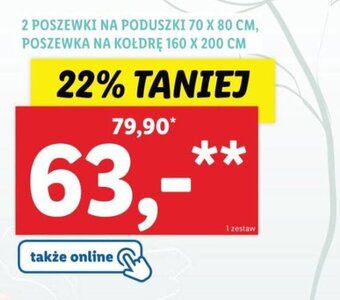 Lidl Pościel z bawełny satynowej 160 x 200 cm oferta