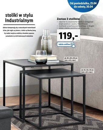 Lidl Zestaw 2 stolików oferta