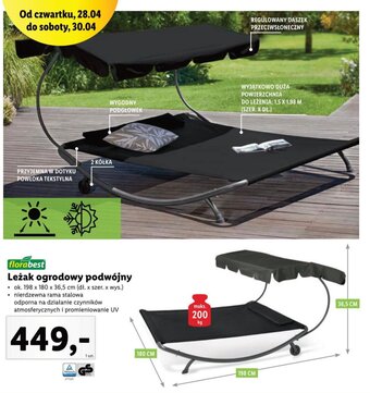 Lidl Leżak ogrodowy podwójny oferta