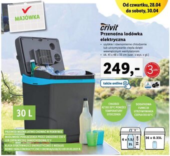 Lidl Przenośna lodówka elektryczna 30l oferta
