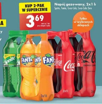 Biedronka Napój gazowany 2x1l oferta