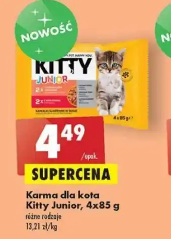 Biedronka Karma dla kota Kitty Junior 4x85g oferta