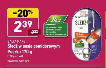 ALDI Śledzie w sosie pomidorowym 1 SZT 170 G oferta