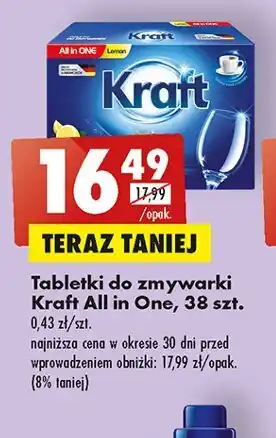 Biedronka Tabletki do zmywarek lemon 1 OPAK 35 SZT oferta