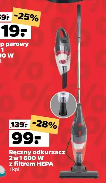 Netto Ręczny odkurzacz 2 w 1 600 W z filtrem HEPA oferta