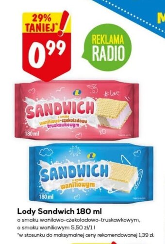 Lewiatan Lody Sandwich 180ml oferta