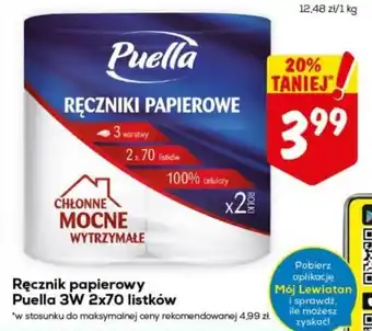 Lewiatan Ręcznik papierowy Puella 3W 2x70 listków oferta