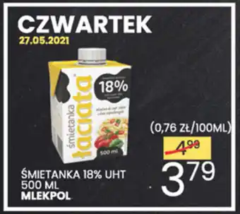 Wafelek Śmietanka 18% Łaciata 500ml oferta