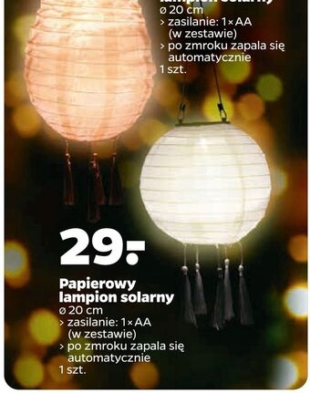 Netto Papierowy lampion solarny oferta