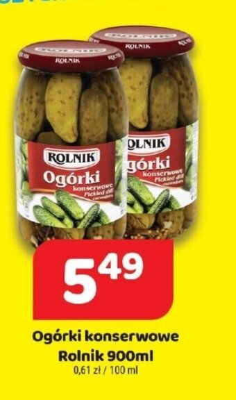Delfin Ogórki konserwowe Rolnik 900ml oferta