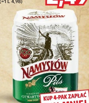 Kaufland Namysłów Pils Piwo jasne 4 x 500 ml oferta
