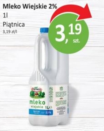 Passa Piątnica Mleko wiejskie świeże 2,0% 1 l oferta