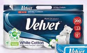 Rossmann Velvet Excellence White Cotton Papier toaletowy 8 rolek oferta