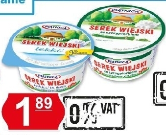Hitpol Piątnica Serek wiejski naturalny 200 g oferta