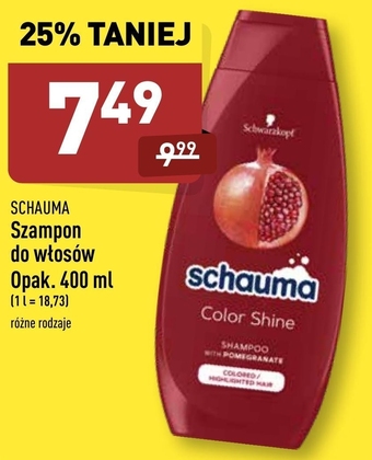 ALDI Schauma Color Shine Szampon do włosów farbowanych i rozjaśnianych 400 ml oferta