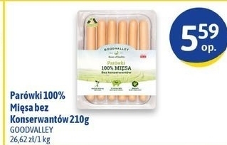 Euro Sklep Goodvalley Parówki 100% mięsa 210 g oferta