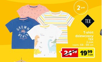 Carrefour T-shirt dziewczęcy 68 - 98 cm oferta
