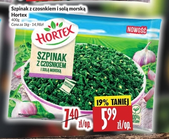 Hortex Szpinak z czosnkiem i solą morską 400 g