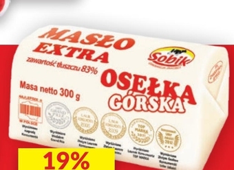 Twój Market Sobik Masło ekstra osełka górska 300 g oferta