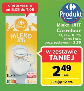 Carrefour Market Mleko 2 % oferta