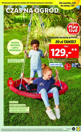 Lidl Huśtawka bocianie gniazdo oferta