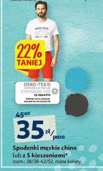 Auchan Spodenki męskie z 5 kieszeniami 28/38-42/52 oferta