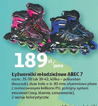 Auchan Łyżworolki abec 7 rozm. 35-38 oferta
