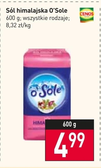 Stokrotka o'Sole Sól himalajska drobnoziarnista jodowana 600 g oferta