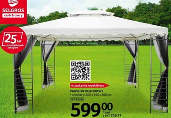 Selgros Pawilon ogrodowy oferta
