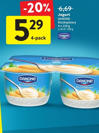 Intermarche Danone Biszkoptowy Jogurt 4 x 120 g oferta