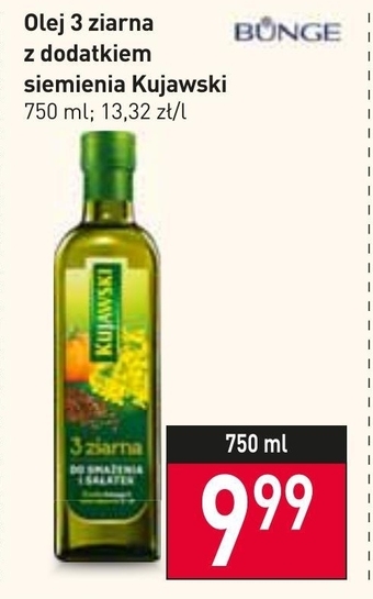 Stokrotka Kujawski 3 ziarna Olej rzepakowy z olejami z lnu i pestek dyni 750 ml oferta