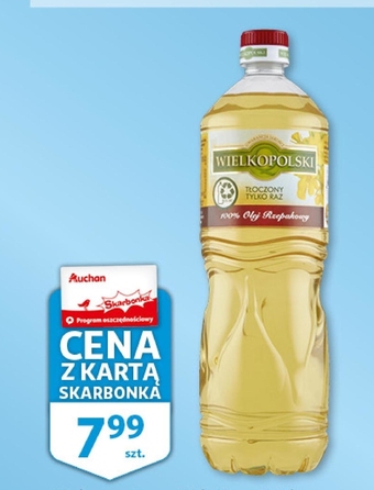 Auchan Wielkopolski Olej słonecznikowy 1 l oferta