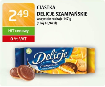 ABC Delicje Szampańskie Biszkopty z galaretką pomarańczową oblewane czekoladą 147 g oferta