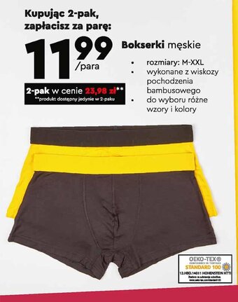 Biedronka Bokserki męskie 2-pak oferta