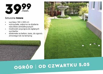 Biedronka Sztuczna trawa 100 x 200 cm oferta