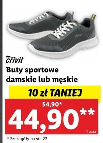 Lidl Buty sportowe damskie lub męskie oferta