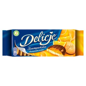 ABC Delicje Szampańskie Biszkopty z galaretką pomarańczową oblewane czekoladą 147 g oferta